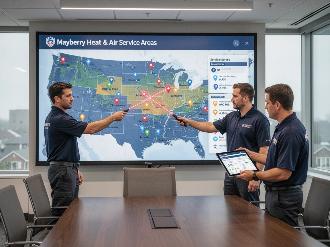 Hvac Service Areas Map