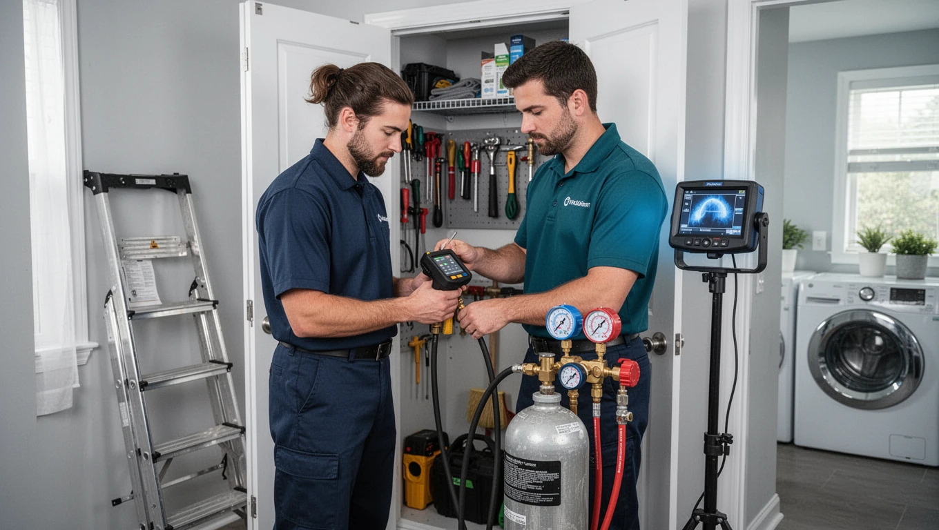 Freon/Refrigerant Leak Detection & Recharging